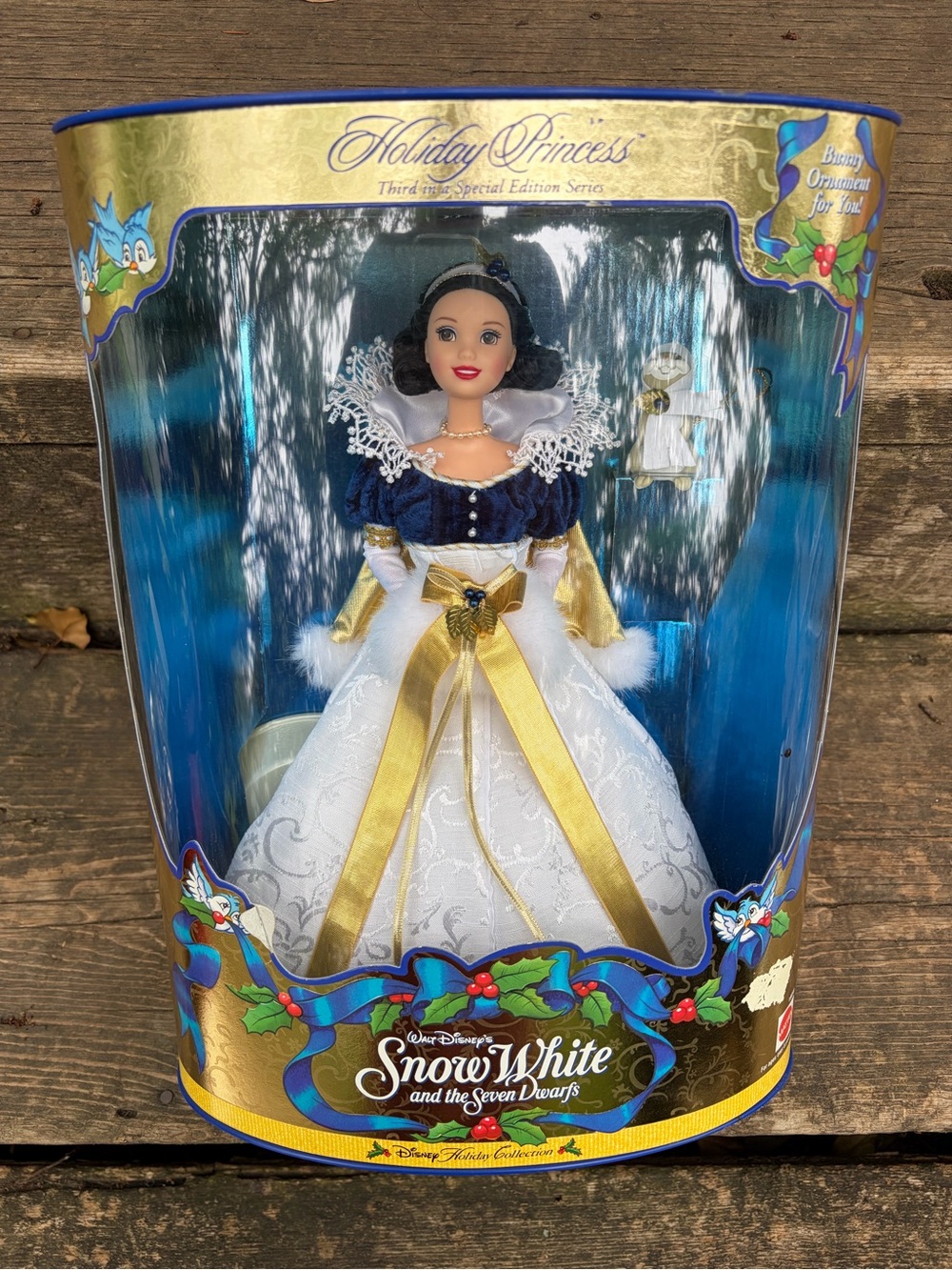Disney Holiday Princess Snow White Doll with Blue, White & Gold Gown